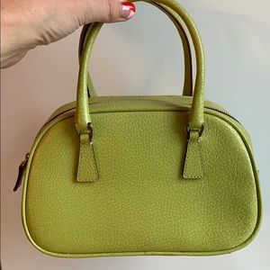 Prada pistachio green leather mini handbag